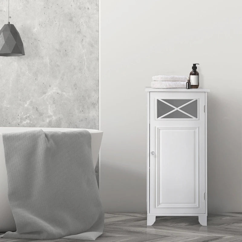 Armoire de rangement fine Teamson Home Dawson sur pied - 13L x 15l x 32H