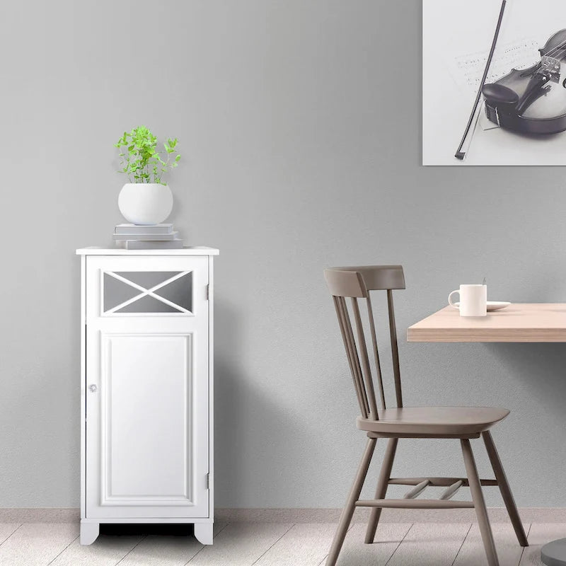 Armoire de rangement fine Teamson Home Dawson sur pied - 13L x 15l x 32H