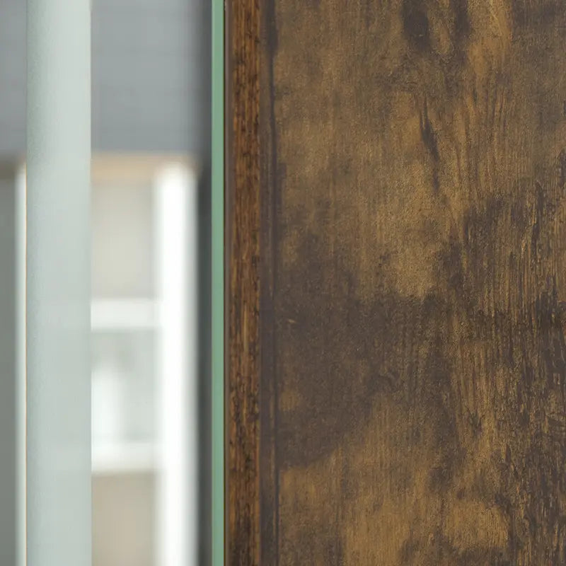 kleankin Armoire de toilette à miroir avec éclairage LED 69,85 cm x 64,77 cm, à intensité variable, à fixer au mur