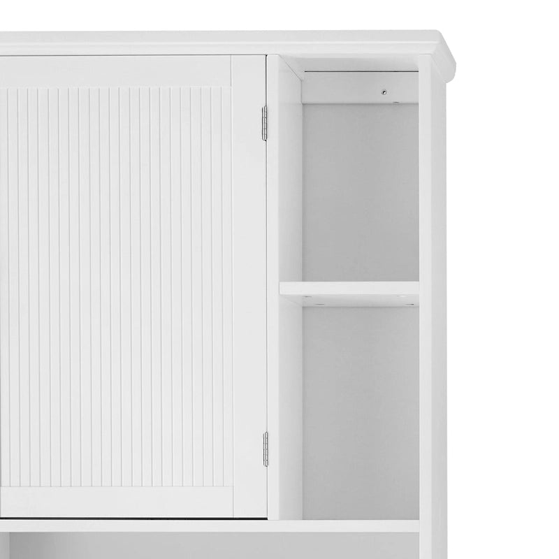 Teamson Home Newport meuble de rangement au-dessus des toilettes, Blanc