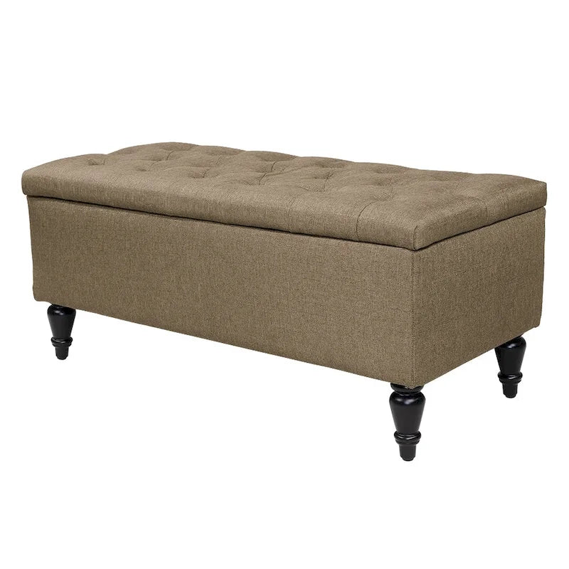 Banc de rangement capitonné en tissu Maypex 38