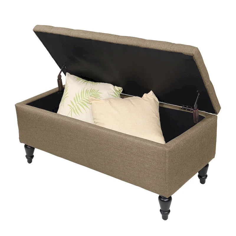 Banc de rangement capitonné en tissu Maypex 38