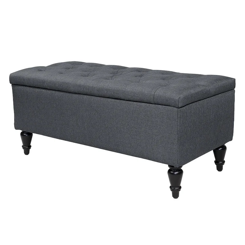 Banc de rangement capitonné en tissu Maypex 38