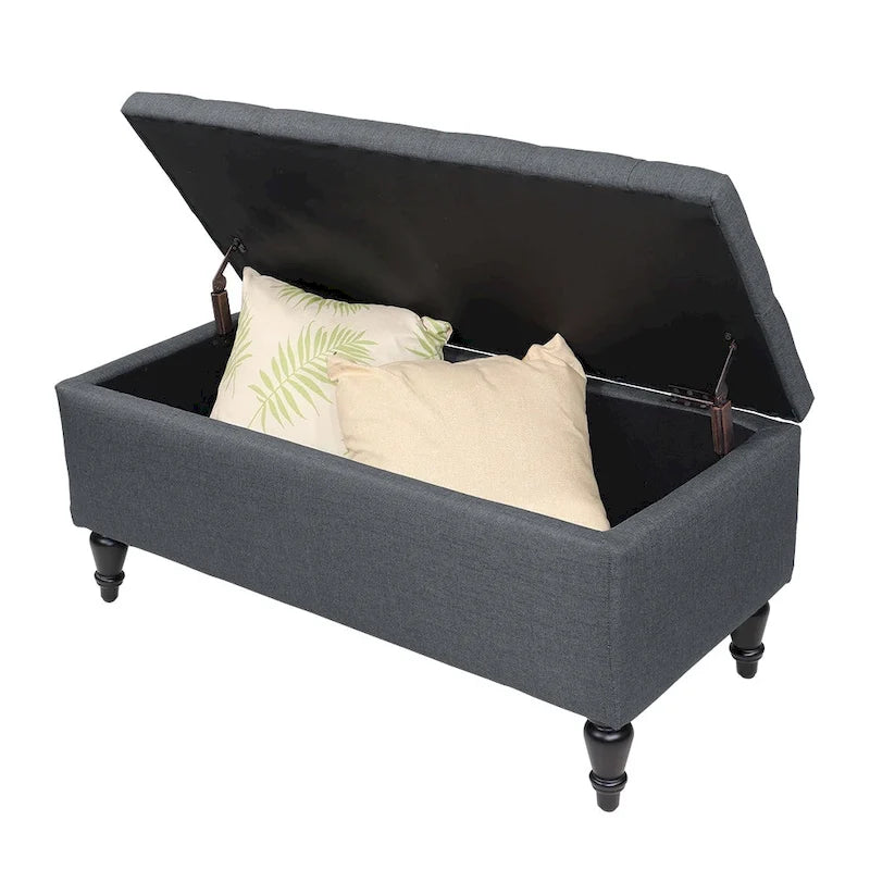 Banc de rangement capitonné en tissu Maypex 38