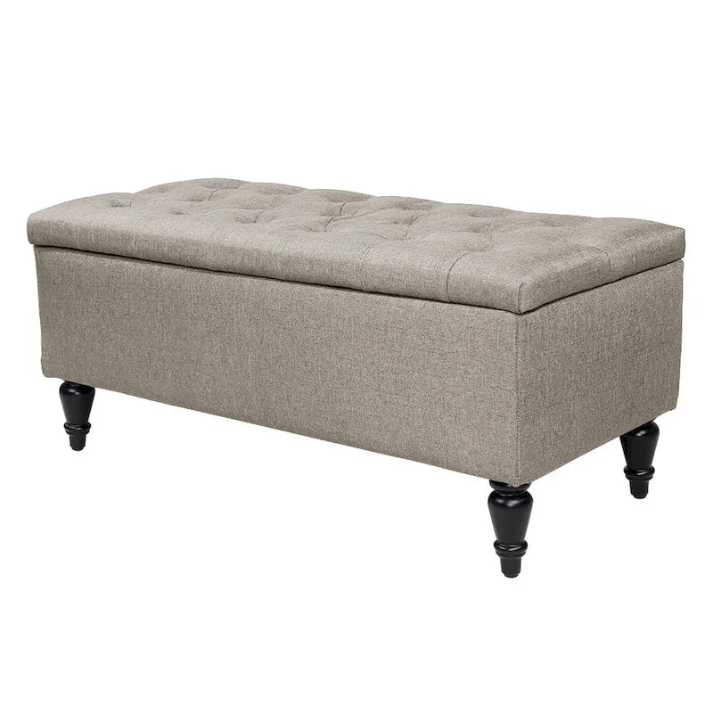 Banc de rangement capitonné en tissu Maypex 38