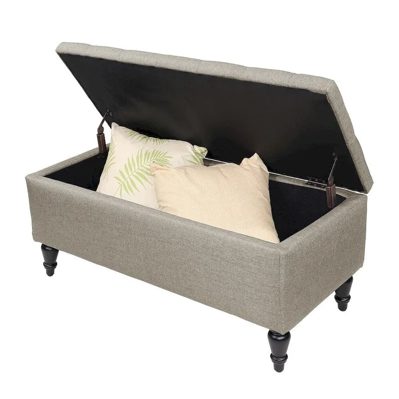 Banc de rangement capitonné en tissu Maypex 38