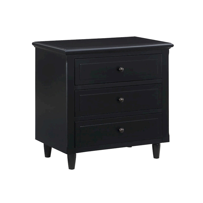 Table de chevet à 3 tiroirs, meuble de rangement en bois