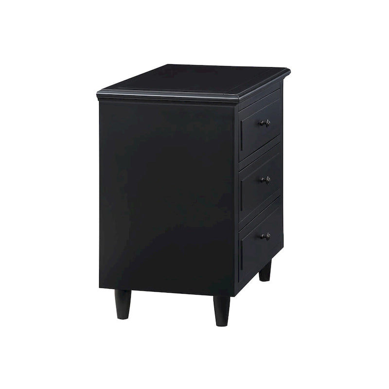 Table de chevet à 3 tiroirs, meuble de rangement en bois