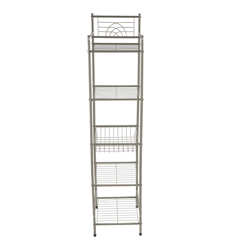 Étagère de Rangement Bath Bliss à 5 Niveaux en Bronze Huilé - 13x11.6x58.7