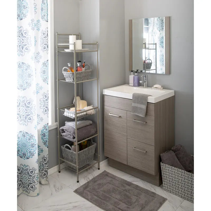 Étagère de Rangement Bath Bliss à 5 Niveaux en Bronze Huilé - 13x11.6x58.7