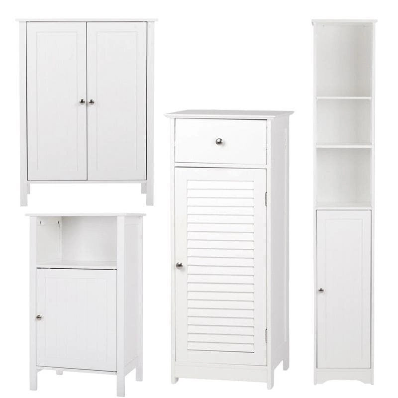  Shijak Adjustable Wood Bathroom Storage Floor Cabinet (4 Options)