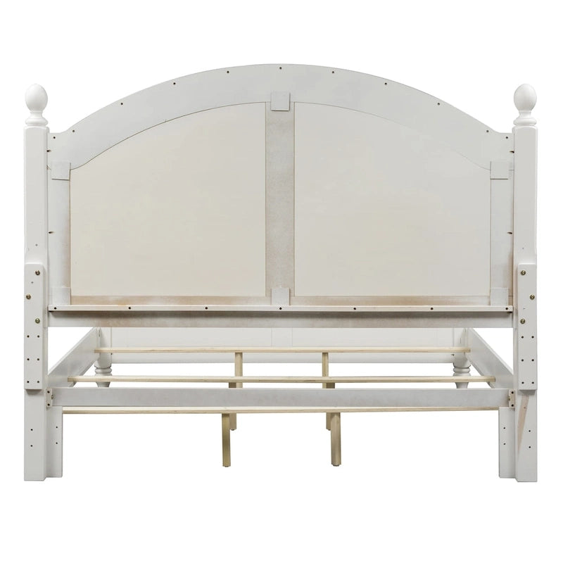 Tête de lit King size Oyster White à quatre piliers