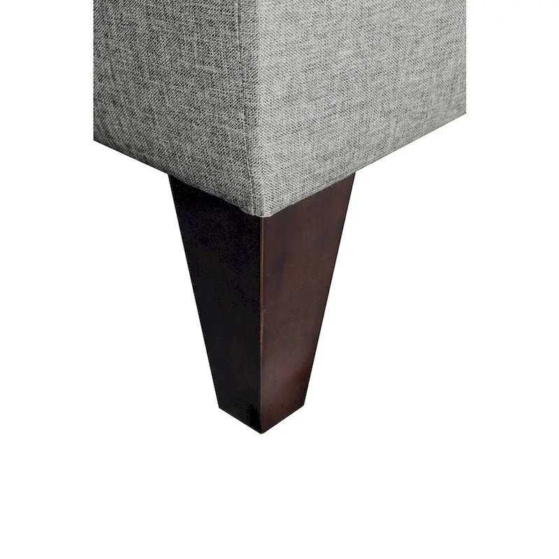 Banc de rangement ottoman capitonné long Brooke à 10 boutons