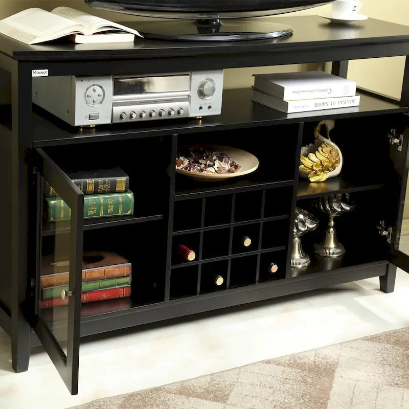 Buffet de service/meuble de rangement pour le vin en bois, concis