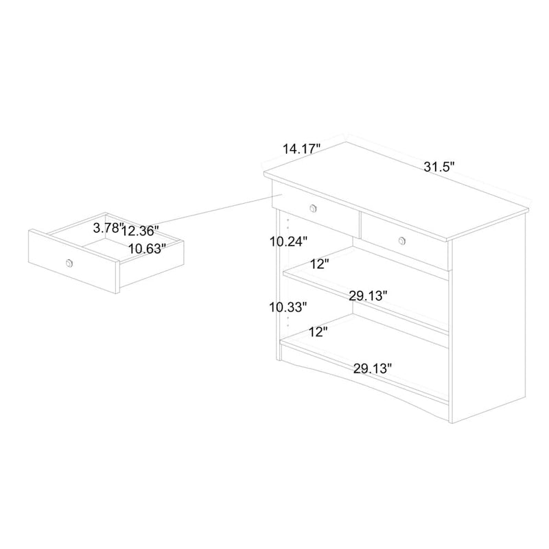 Meuble de rangement de cuisine traditionnel en bois blanc par Baxton Studio