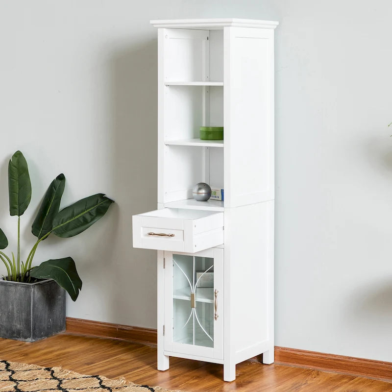 Teamson Home Tour de Rangement Multifonctionnel en Lin Delaney