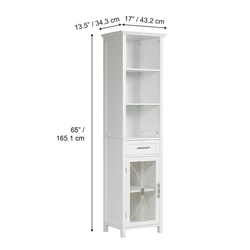 Teamson Home Tour de Rangement Multifonctionnel en Lin Delaney
