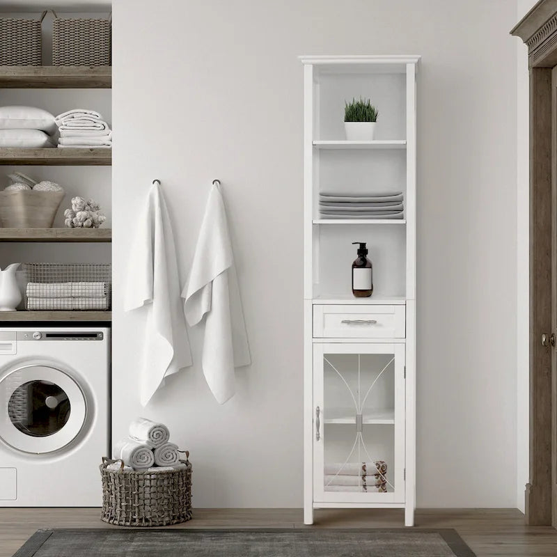 Teamson Home Tour de Rangement Multifonctionnel en Lin Delaney