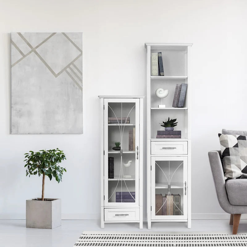 Teamson Home Tour de Rangement Multifonctionnel en Lin Delaney