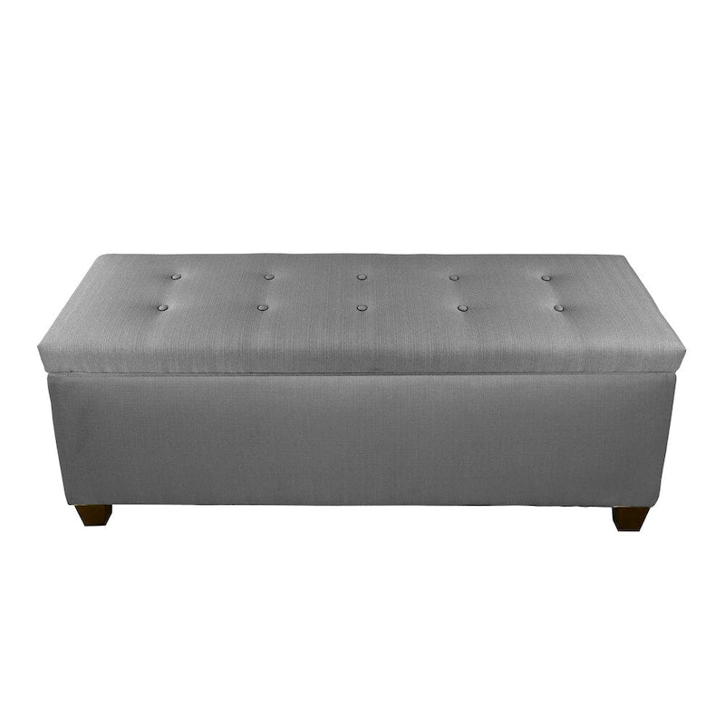 Le banc de rangement à chaussures gris foncé capitonné Sole Secret