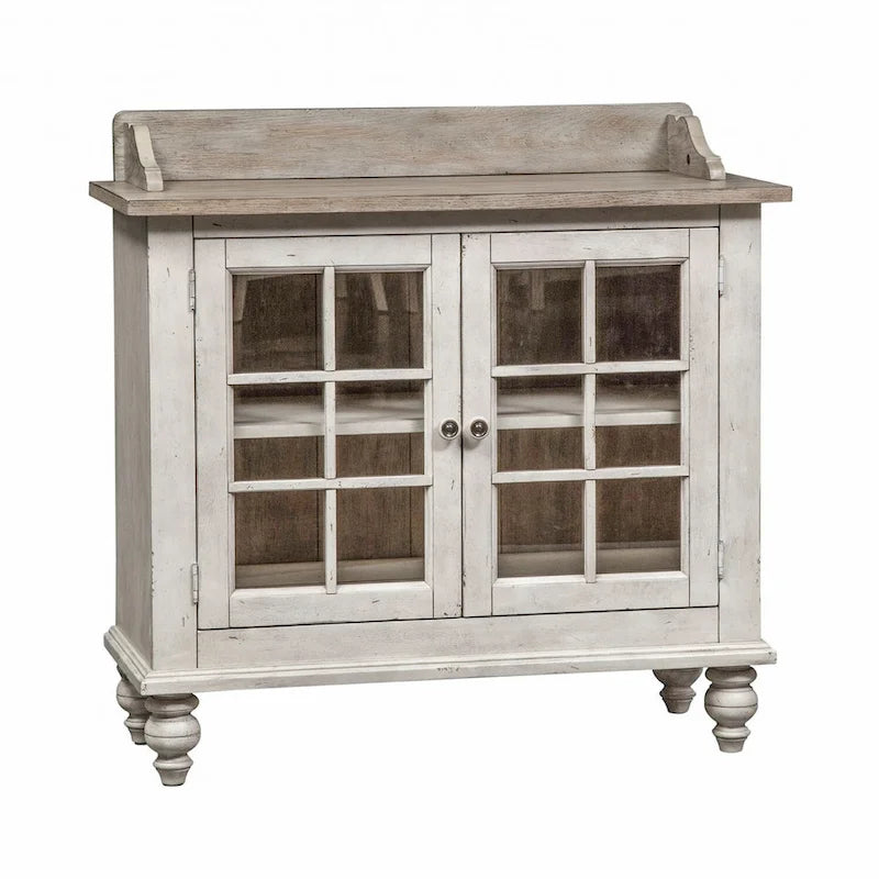 Dessertier Whitney gris patiné en lin ancien