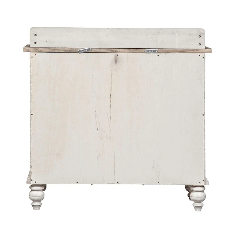 Dessertier Whitney gris patiné en lin ancien