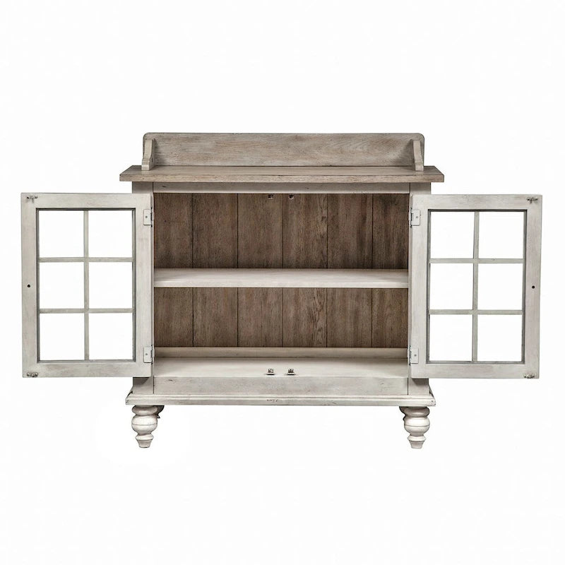 Dessertier Whitney gris patiné en lin ancien
