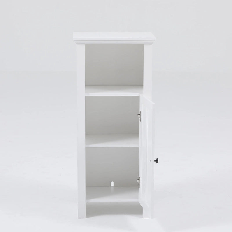 Meuble de rangement de salle de bain peu encombrant en bois manufacturé blanc