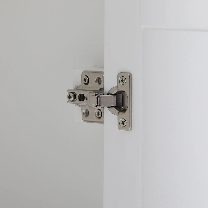 Meuble de rangement de salle de bain peu encombrant en bois manufacturé blanc