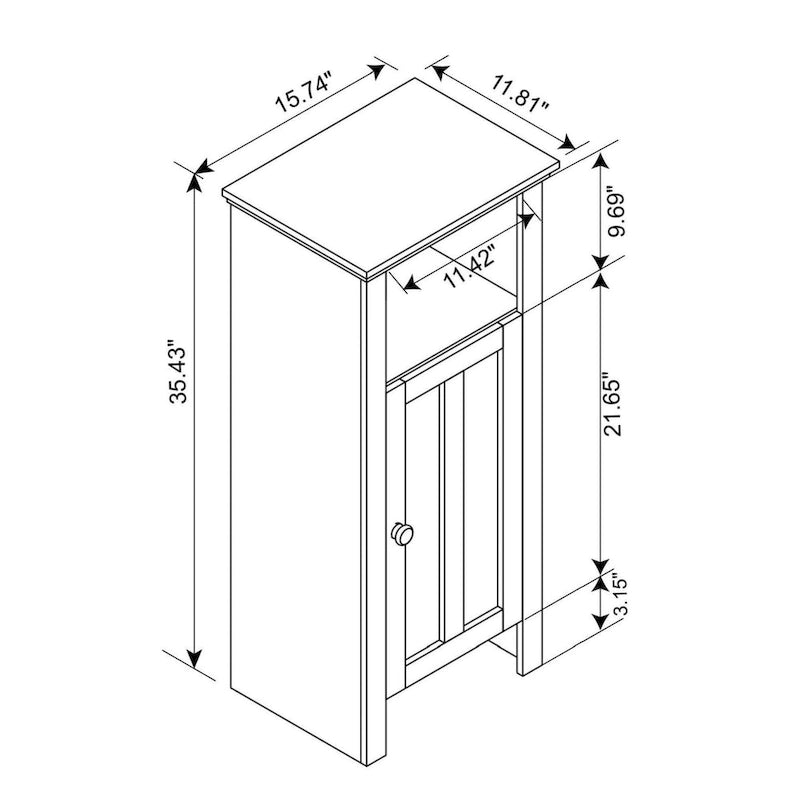 Meuble de rangement de salle de bain peu encombrant en bois manufacturé blanc