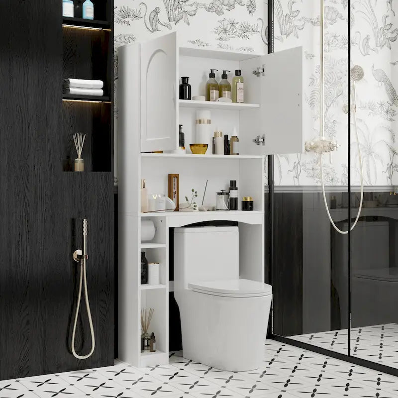 Armoire de rangement WC pour salle de bain, étagère de rangement