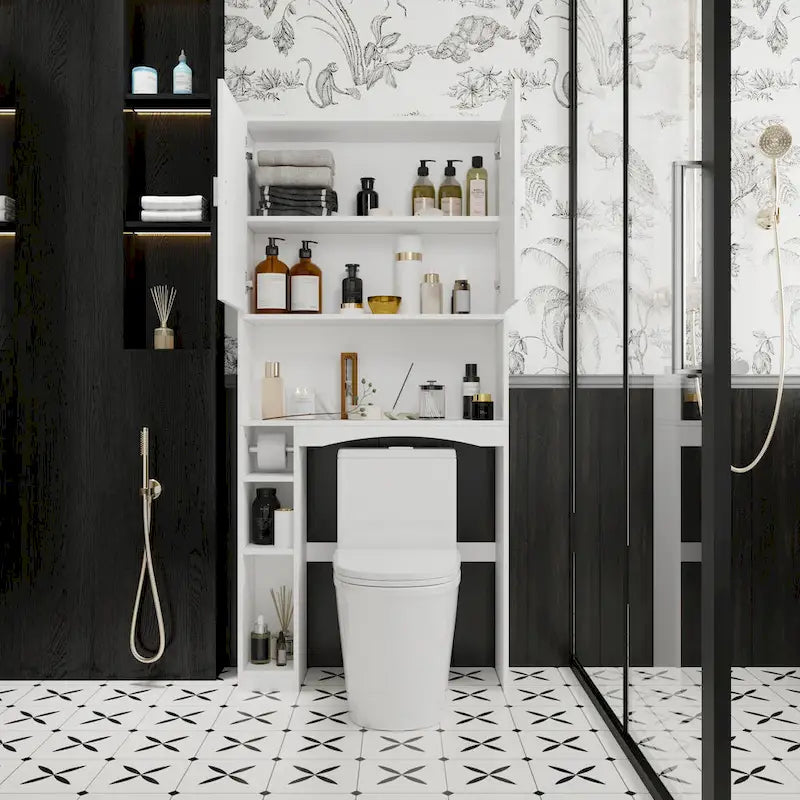 Armoire de rangement WC pour salle de bain, étagère de rangement