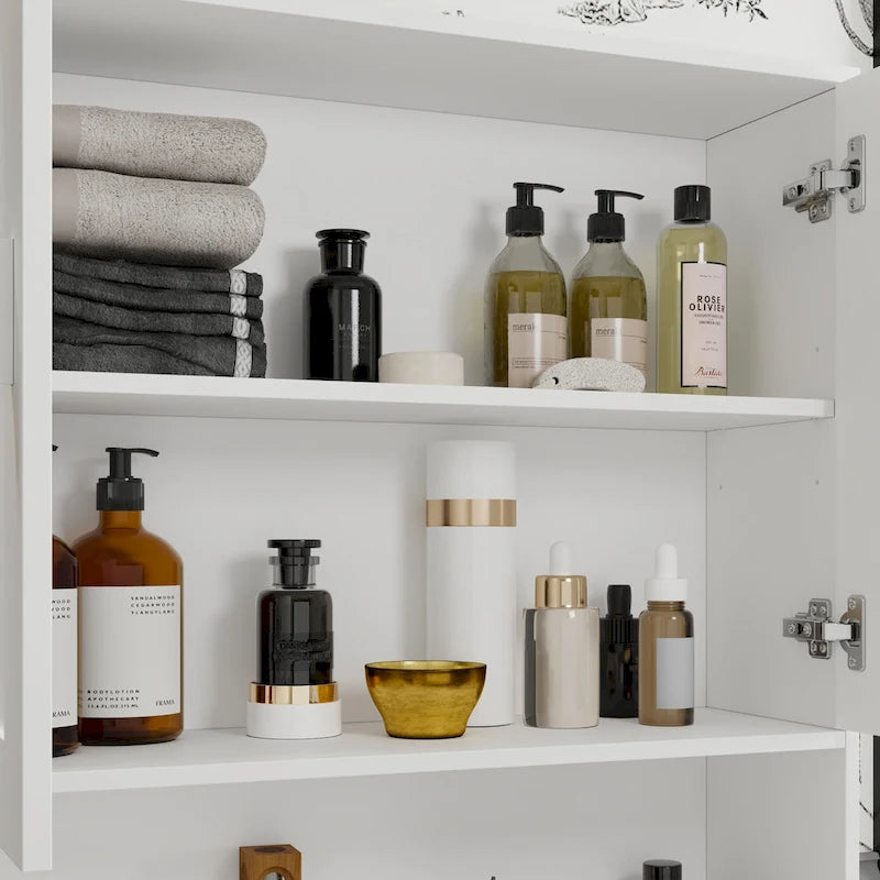 Armoire de rangement WC pour salle de bain, étagère de rangement