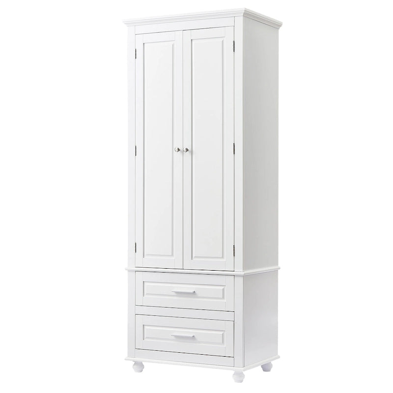 Armoire de rangement haute avec deux tiroirs