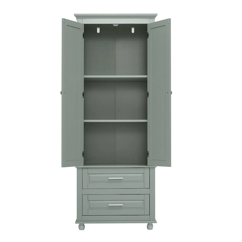 Armoire de rangement haute avec deux tiroirs