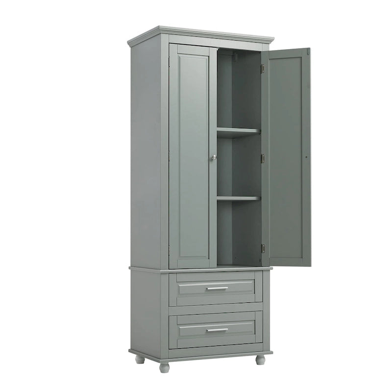 Armoire de rangement haute avec deux tiroirs