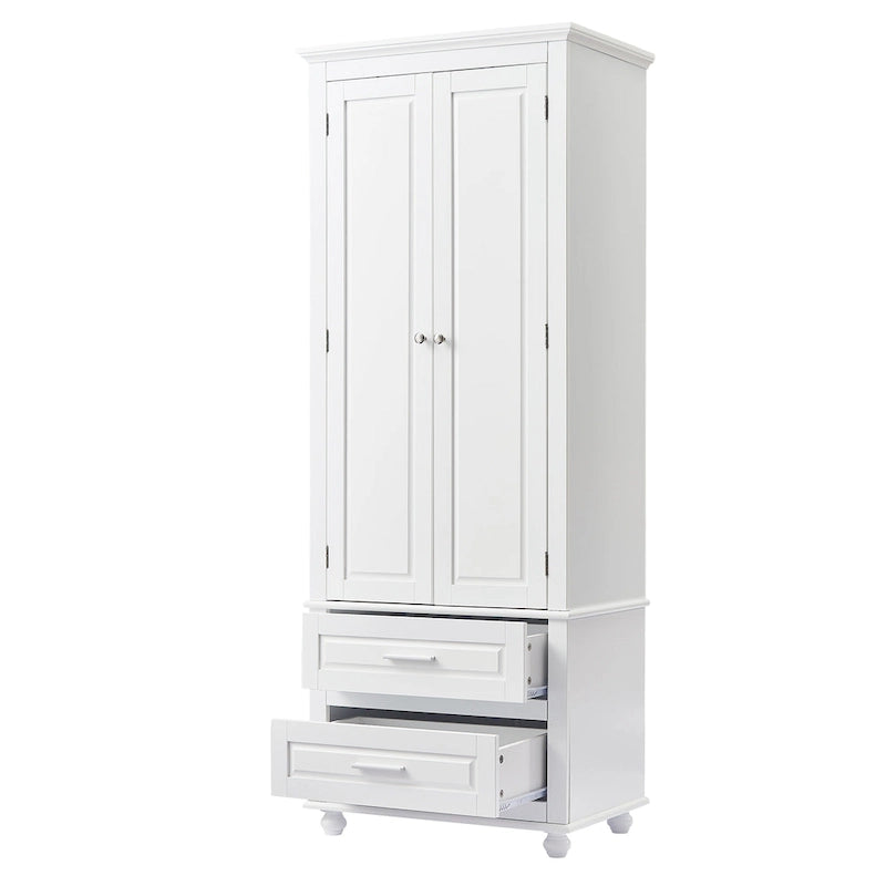 Armoire de rangement haute avec deux tiroirs