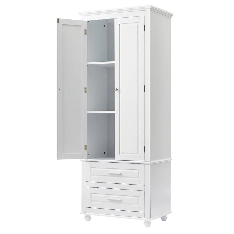 Armoire de rangement haute avec deux tiroirs