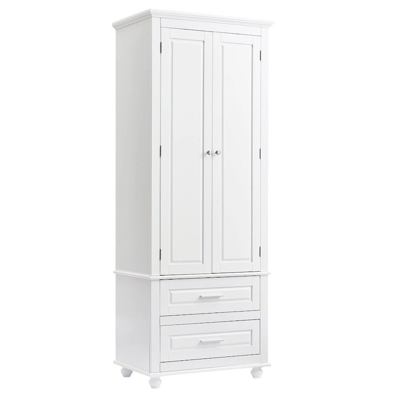 Armoire de rangement haute avec deux tiroirs