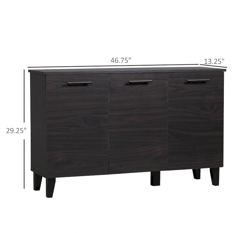 Meuble de rangement de cuisine HOMCOM, buffet avec étagère réglable, bar à café pour salon, salle à manger