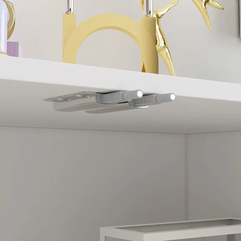 Buffet Armoire de rangement avec 4 portes escamotables, laqué