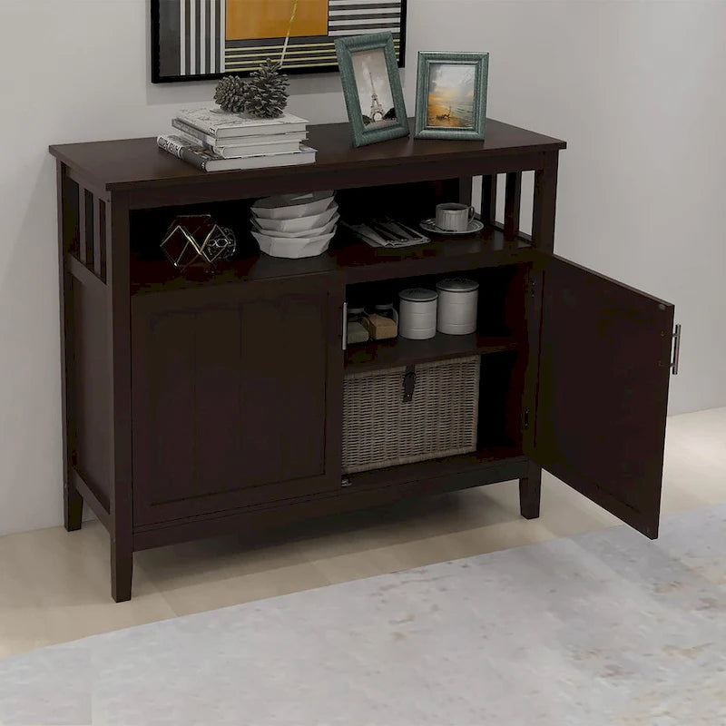 Buffet de cuisine blanc et noir - 40WX16DX34H