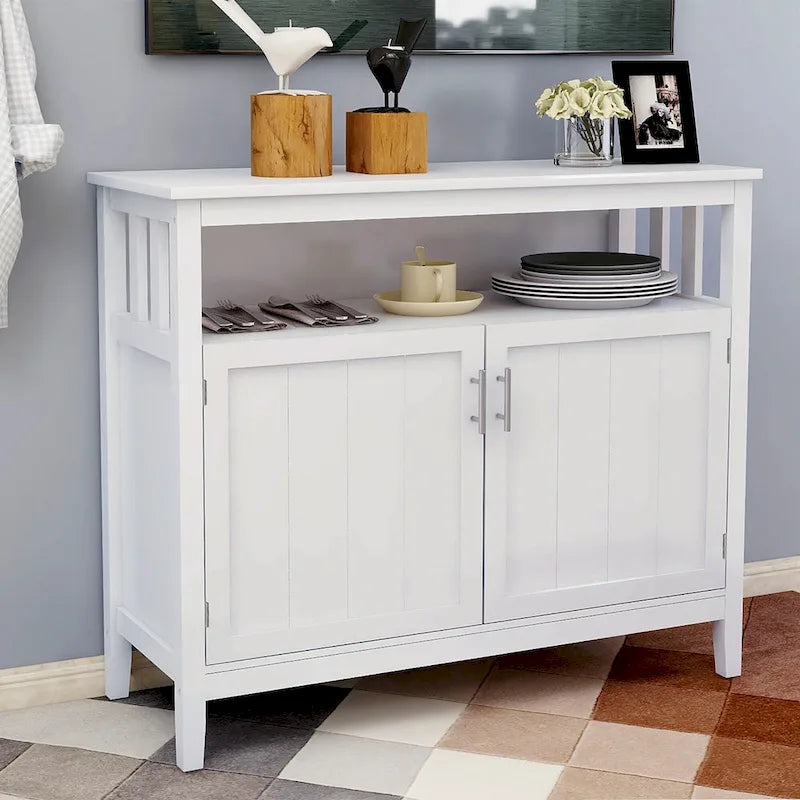 Buffet de cuisine blanc et noir - 40WX16DX34H