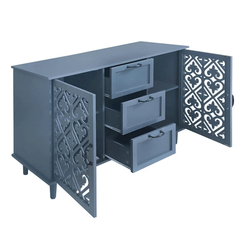 Armoire 2 portes 3 tiroirs