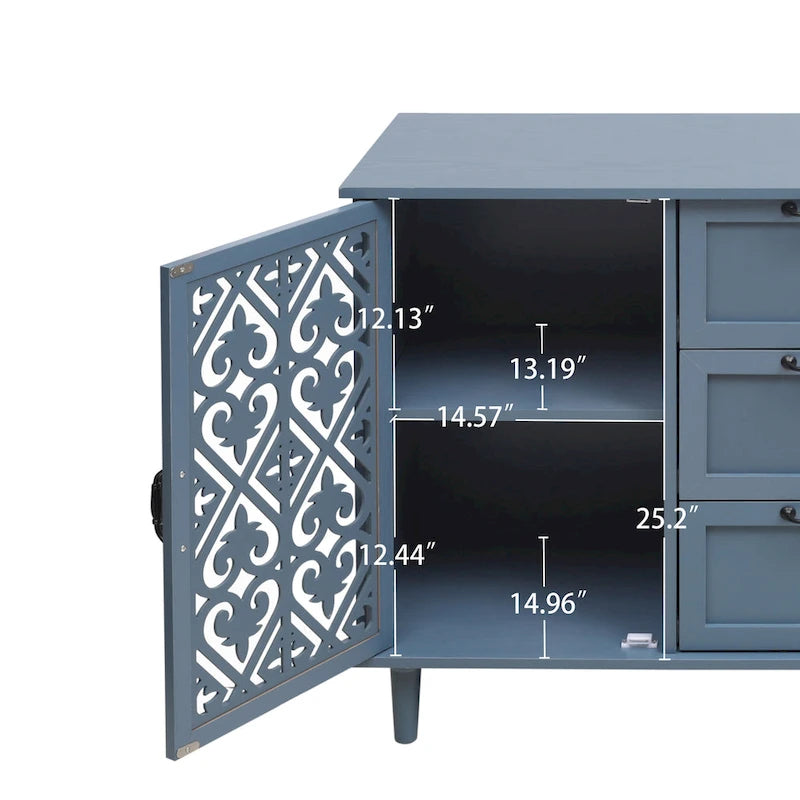 Armoire 2 portes 3 tiroirs