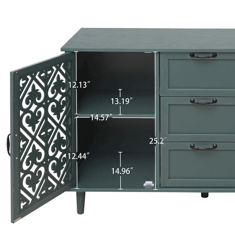 Armoire 2 portes 3 tiroirs