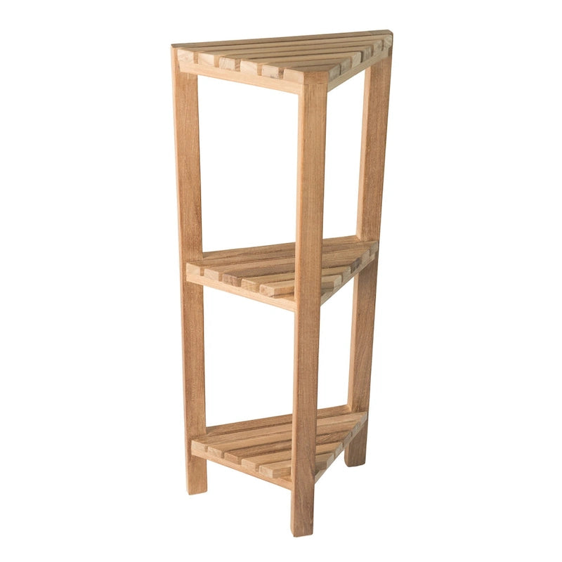 Étagère d'angle en teck Fiji 36 (90cm) 3 niveaux