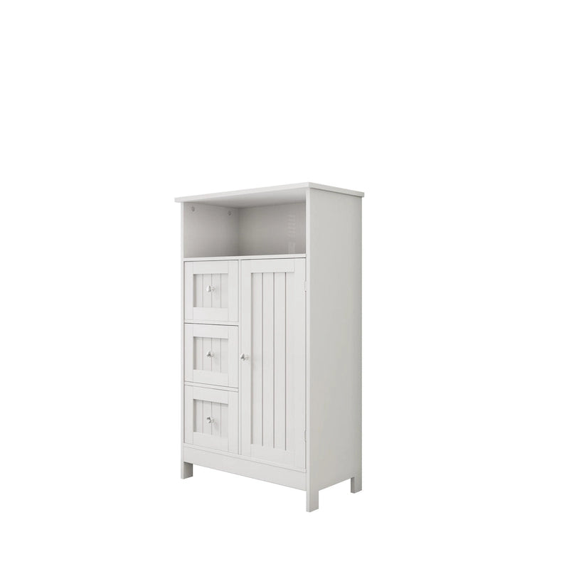 Meuble de rangement haut de salle de bain avec 3 tiroirs - N/A