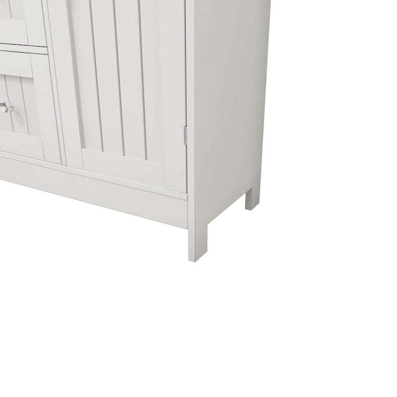 Meuble de rangement haut de salle de bain avec 3 tiroirs - N/A