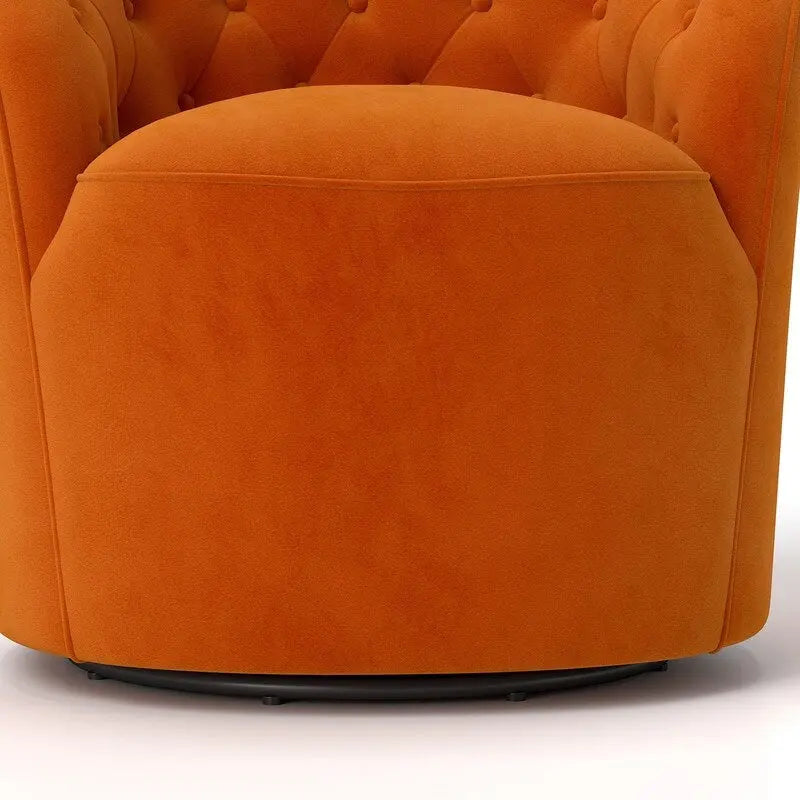 SEYNAR Fauteuil club pivotant à 360 degrés en velours moderne avec dossier capitonné - Lot de 2